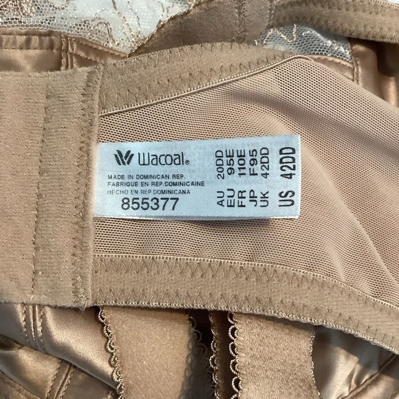 Wacoal Side Note Underwire Bra Size 42DD Tan - Picture 4 of 5